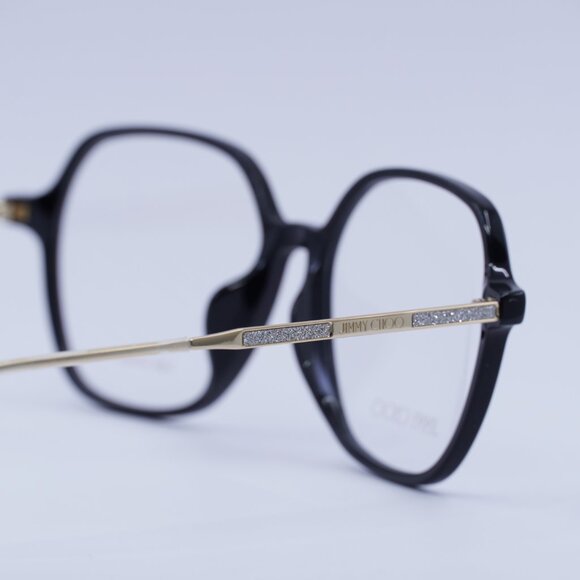 🕶️ New Jimmy Choo JC367/F 0807 00 Eyeglasses - Black/Gold Frame 52mm - Picture 9 of 10